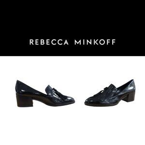 REBECCA MINKOFF Women's Black Patent Edie Loafers #M5191001